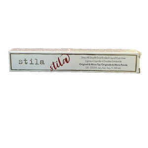 Stila All Day Dual-Ended Liquid Eyeliner Intense Black/Mai Tai 1ml – New